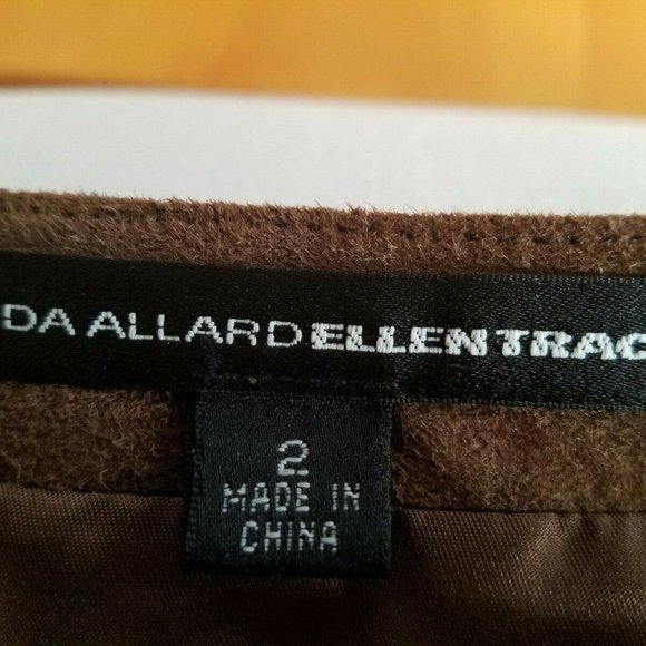 EUC VTG Linda Allard Ellen Tracy Skirt GORGEOUS, Deep Colors Boho Leather/Suede - Picture 5 of 7